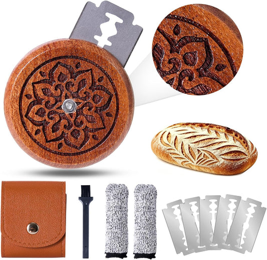 Upgraded UFO Sourdough Bread Scoring Tool, 5 Blades, Pouch & Sleeves