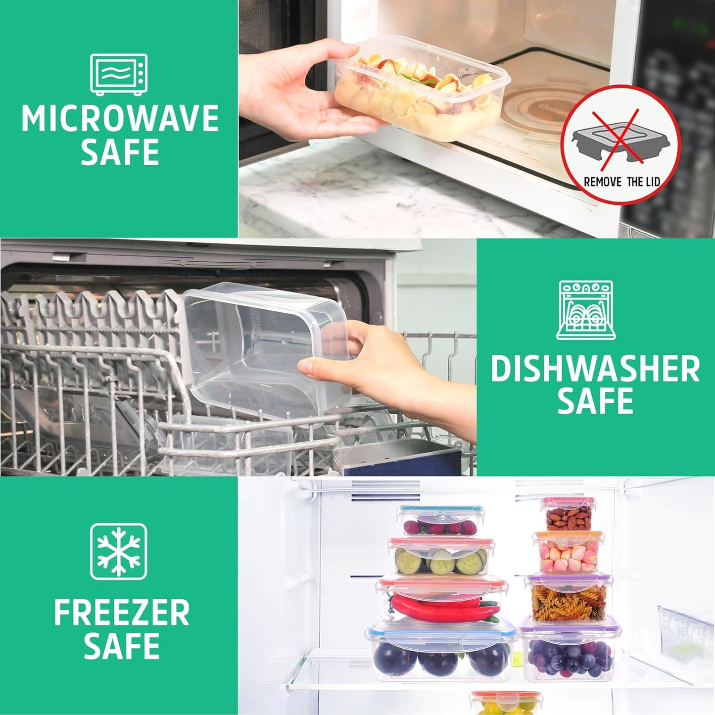 70 Pcs Large Food Storage Containers with Lids Airtight-2500ML to Small Box,Total 22812 ML Stackable Kitchen Bowls Set(35 Containers,35 Lids)-BPA Free Leak proof Plastic Boxes-Microwave safe