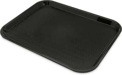 Carlisle FoodService Products Café Cafeteria Tray, Fast Food Tray for Restaurant or Commercial Use, 14" x 18", 1 Count, Black