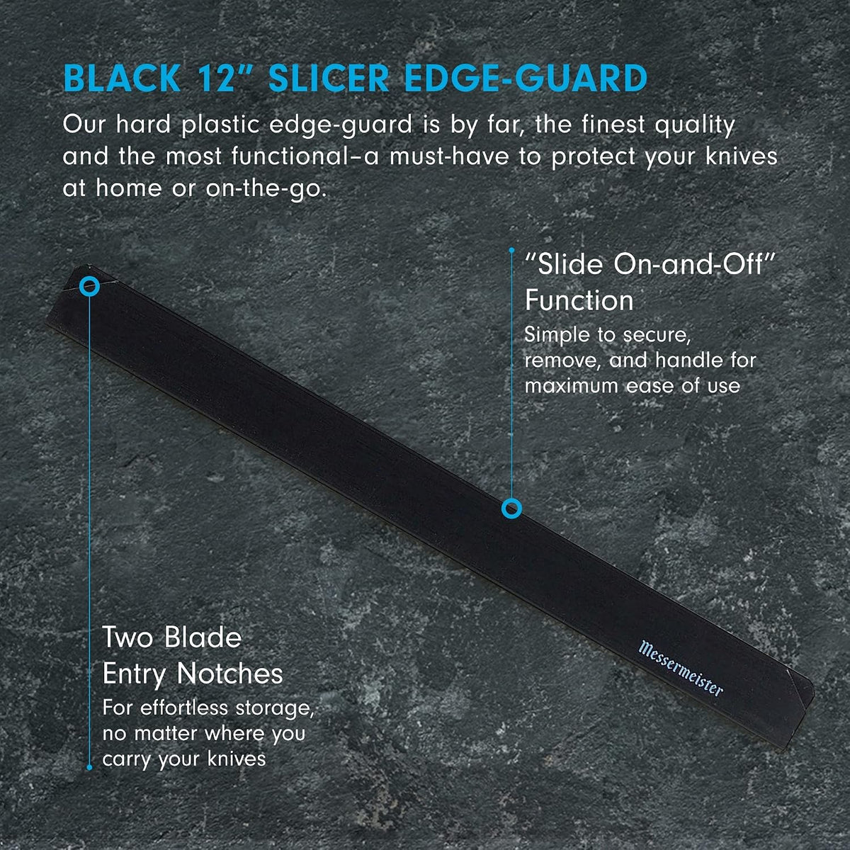 Messermeister 12" Slicer Edge-Guard, Black