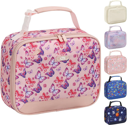 Lunch Box Kids Insulated Lunch Bag for Boys Girls Cute Reusable Lunch Tote Bag Waterproof Portable Thermal Lunch Box Kids for School Picnic Travel Black