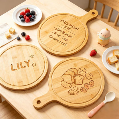 12 Pcs Bamboo Cutting Board Bulk 11x5 Inch Charcuterie Boards with Handle Wood Engraving Serving Board Kitchen Chopping Boards Crafts for Pizza, Bread, Cheese, Charcuterie, Fruit, Vegetables