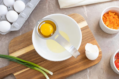 Fox Run Stainless Steel Egg Yolk Separator For Raw Eggs, 6.75” x 1.75” x 1”