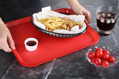 New Star Foodservice Fast Food Tray, Set of 12 (Black, 12 by 16-Inch)