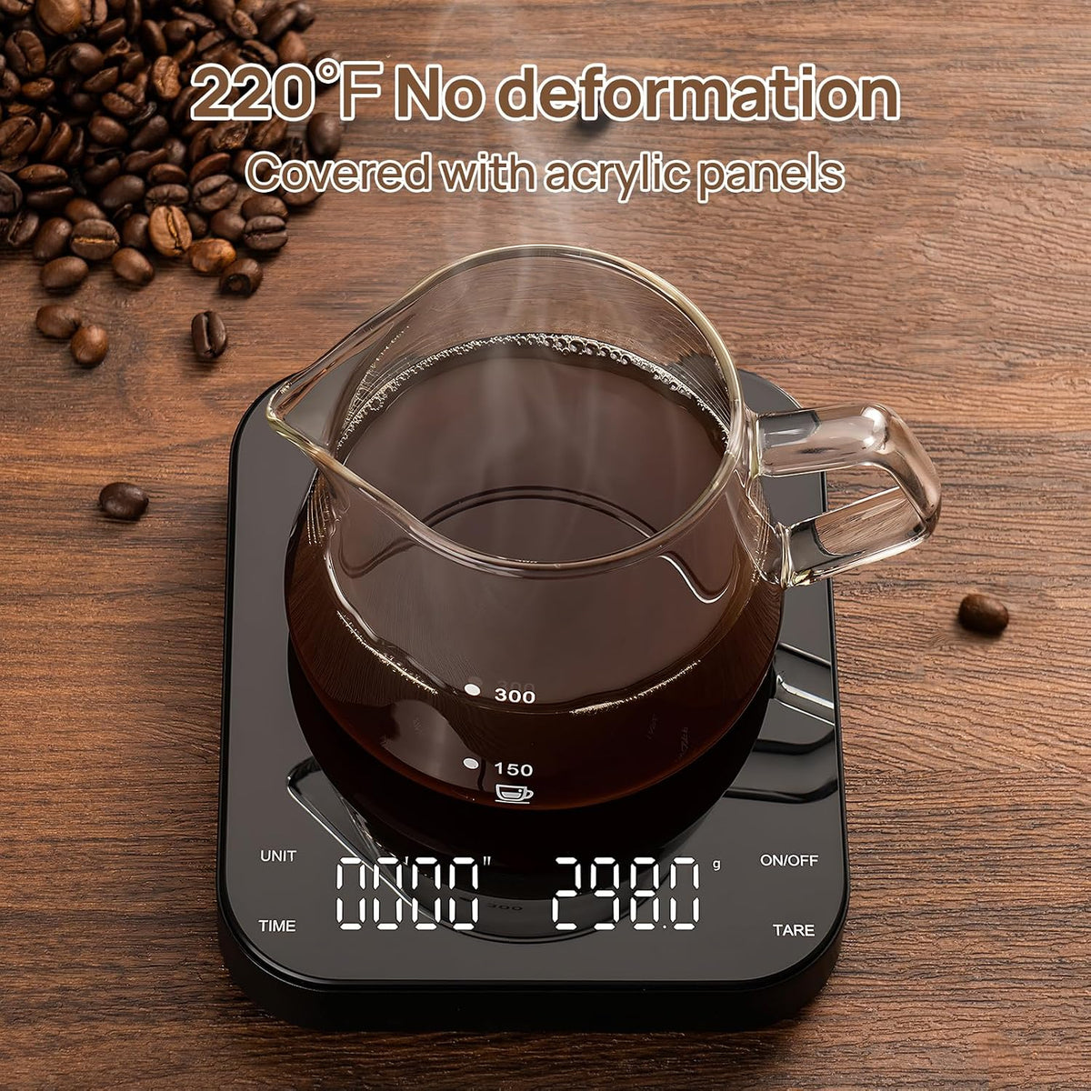 Meilen Mini Espresso Coffee Scale with Timer 0.1g Precise 2kg 4.4lb