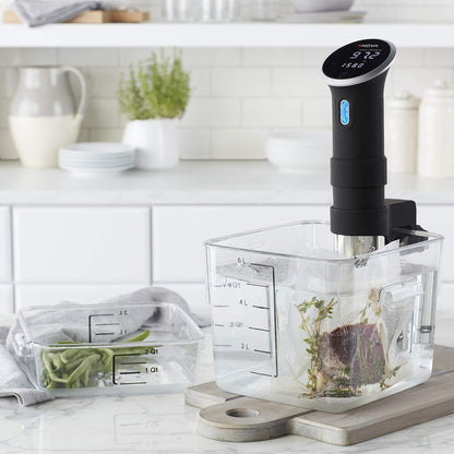Rubbermaid Commercial Products Space Saving Square Food Storage Container 6 Quart Clear for Kitchen/Sous Vide/Meal Prep