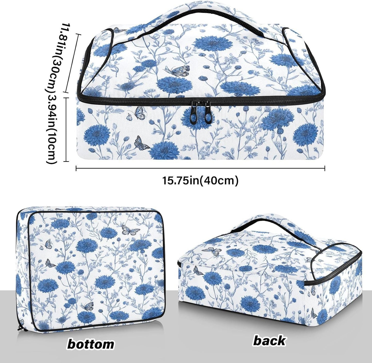 Casserole Carriers for Hot or Cold Food Reusable Casserole Dish Carrier Insulated Thermal Large Capacity Durable Perfect for Party Camping Family Gatherings Yellow Fish - Colors B