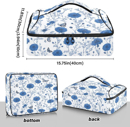 Casserole Carriers for Hot or Cold Food Reusable Casserole Dish Carrier Insulated Thermal Large Capacity Durable Perfect for Party Camping Family Gatherings Yellow Fish - Colors B
