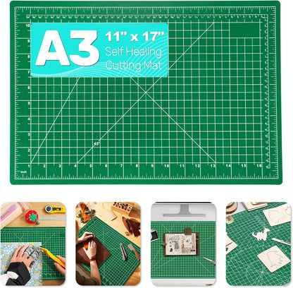 Self Healing Cutting Mat, 17" x 23", Double-Sided Rotary Cutting Mat for Sewing, Quilting, Scrapbooking & Craft, Large Craft Cutting Board for Hobby Use(A2)