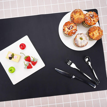 Gartful Extra Large Silicone Mats for Countertop, 28" by 20" Multipurpose Mat, Counter Table Protector, Desk Saver Pad, Placemat Nonstick Nonskid Heat-Resistant Pad, Black