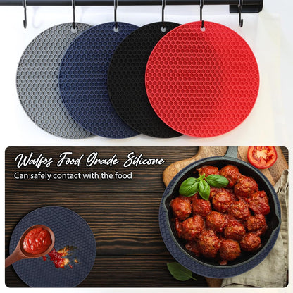 Joyhalo 4 Pack Trivets for Hot Dishes