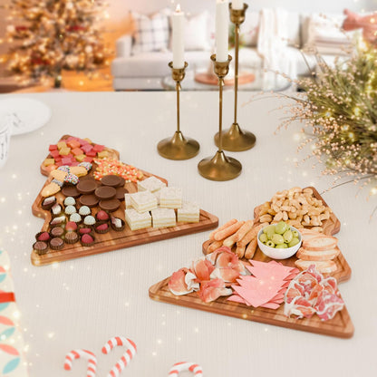 New – Reindeer Charcuterie Board – Acacia Wood Christmas Cutting Board (17x13in) Holiday Serving Tray, Winter Cheese Board, Wooden Christmas Platter & Kitchen Decor Gift for Festive Entertaining