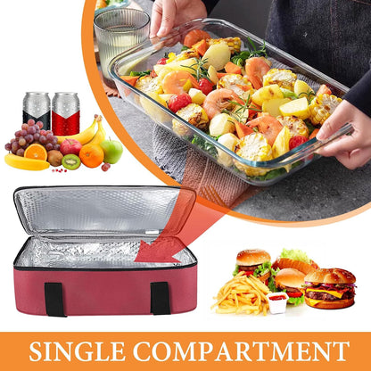 Insulated Casserole Carrier 9x13 Inch, Durable Nylon, Leak-Proof Casserole Dish Carrier, Casserole Carriers for Hot or Cold Food (Christmas)
