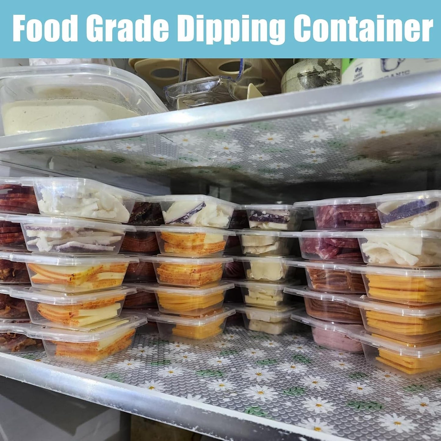 20-Pack 2 Compartment Snack Containers for Snack Prep – Reusable BPA-Free Leakproof Lunchable Snack Containers for Kids & Families, Portion Control Food Containers