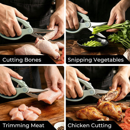 Linoroso Poultry Shears with Magnetic Holder Kitchen Shears Heavy Duty