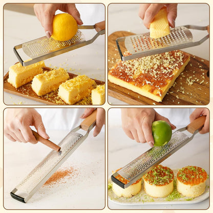 SHIKORI Professional Cheese Graters for Kitchen Stainless Steel-3 Pcs