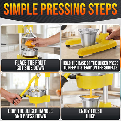 NADOBA Lemon Squeezer and Lime Squeezer, Max Extraction Citrus Hand Juicer