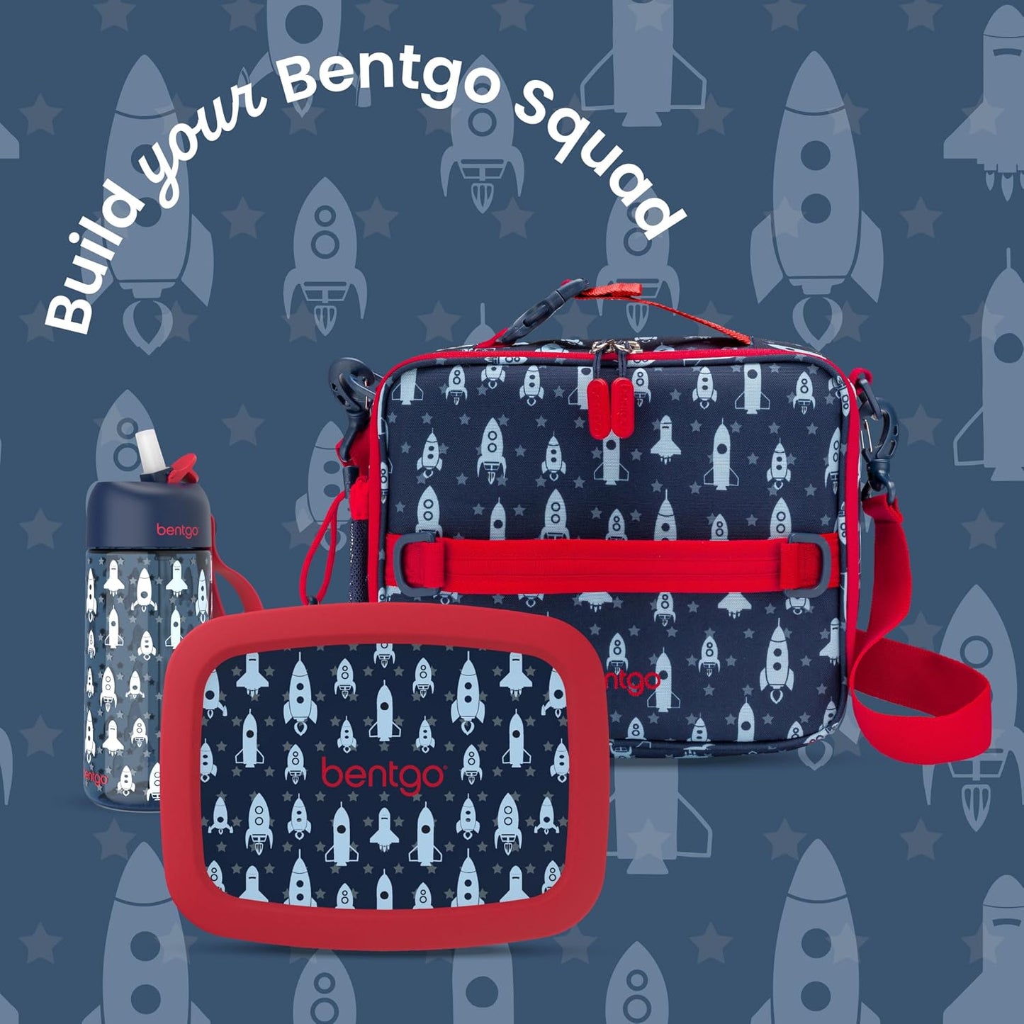 Bentgo Kids Lunch Bag - Durable, Double-Insulated Lunch Bag for Kids 3+; Holds Lunch Box, Water Bottle, & Snacks; Easy-Clean Water-Resistant Fabric & Multiple Zippered Pockets (Mermaid)