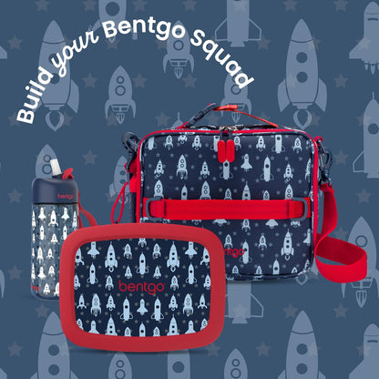 Bentgo Kids Lunch Bag - Durable, Double-Insulated Lunch Bag for Kids 3+; Holds Lunch Box, Water Bottle, & Snacks; Easy-Clean Water-Resistant Fabric & Multiple Zippered Pockets (Mermaid)