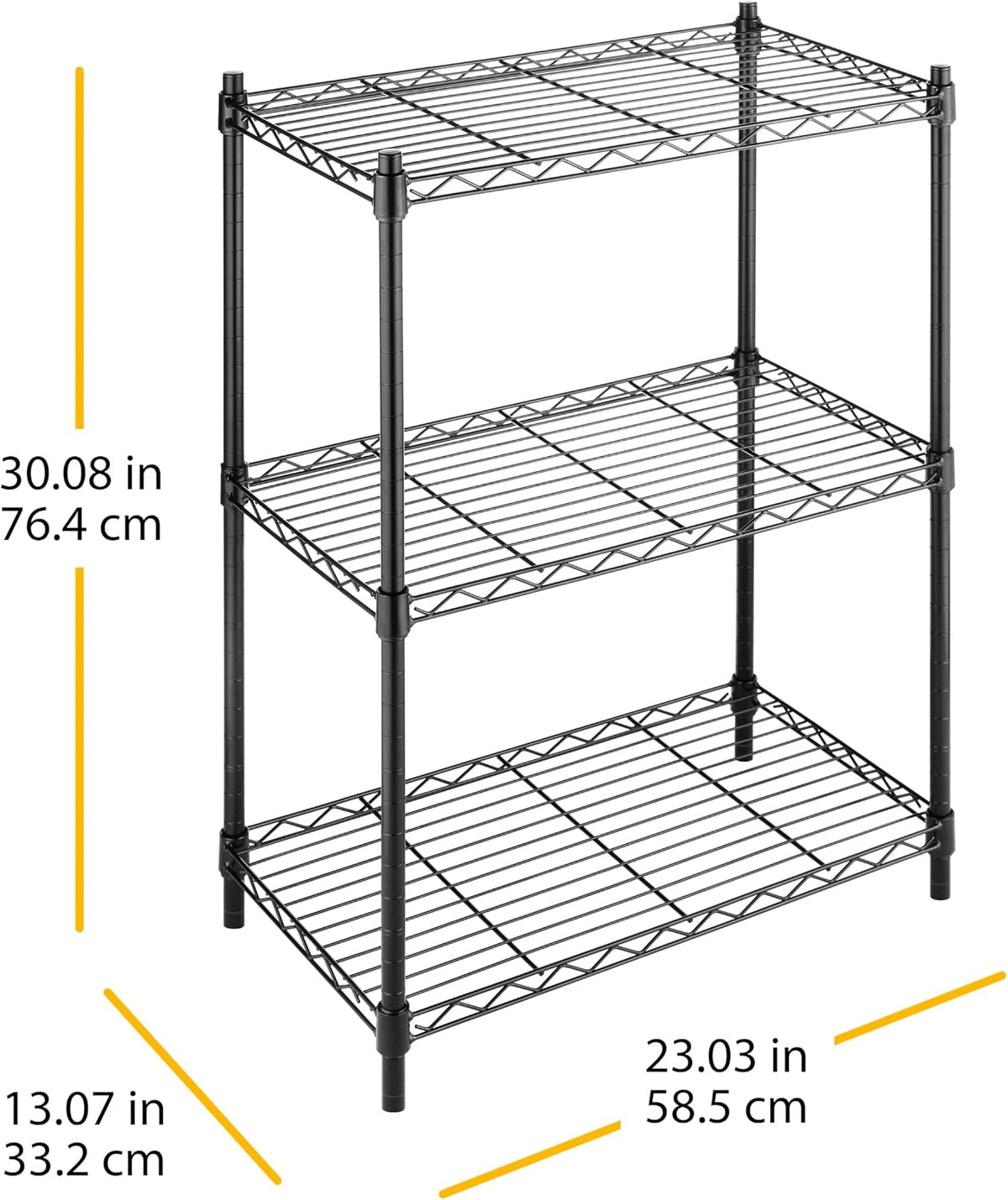Whitmor 2-Wire Shelving Unit, Metal Storage Shelves, Stacking Shelf with Basket, Easy Assembly Home Organizer for Pantry, Kitchen, Garage, Plant
