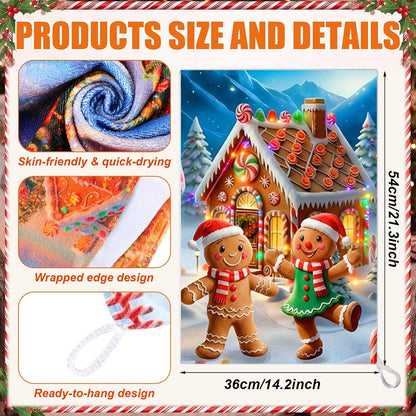 SiliFine 12 Pcs Fall Pumpkin Kitchen Towels Oven Mitts Pot Holders Set