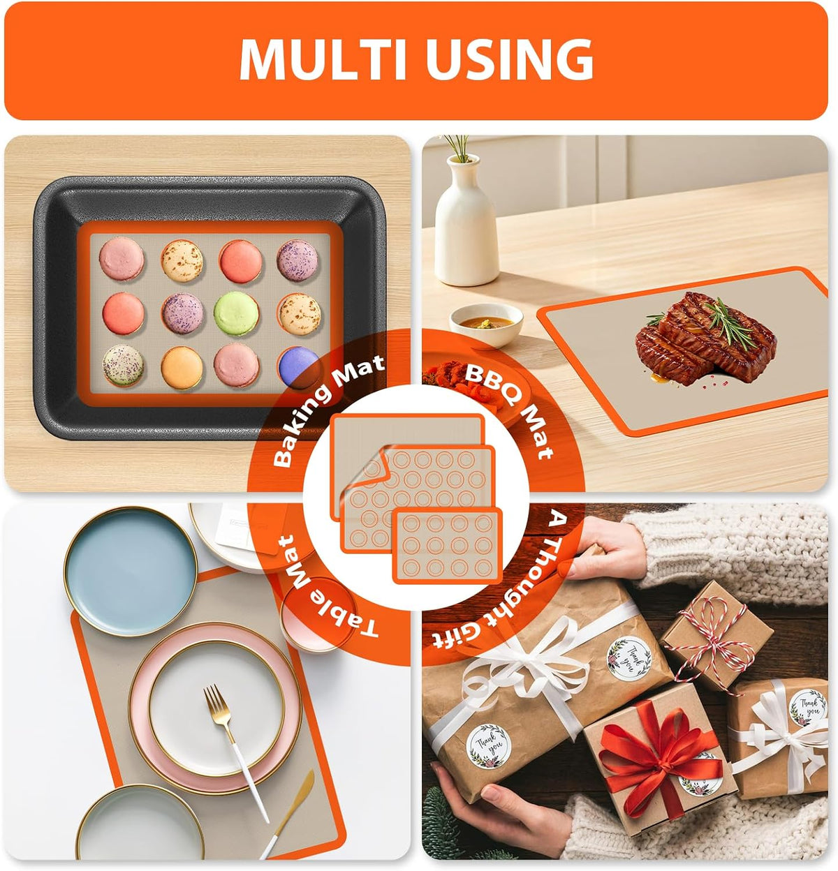 Silicone Baking Mat, Nonstick & Reusable