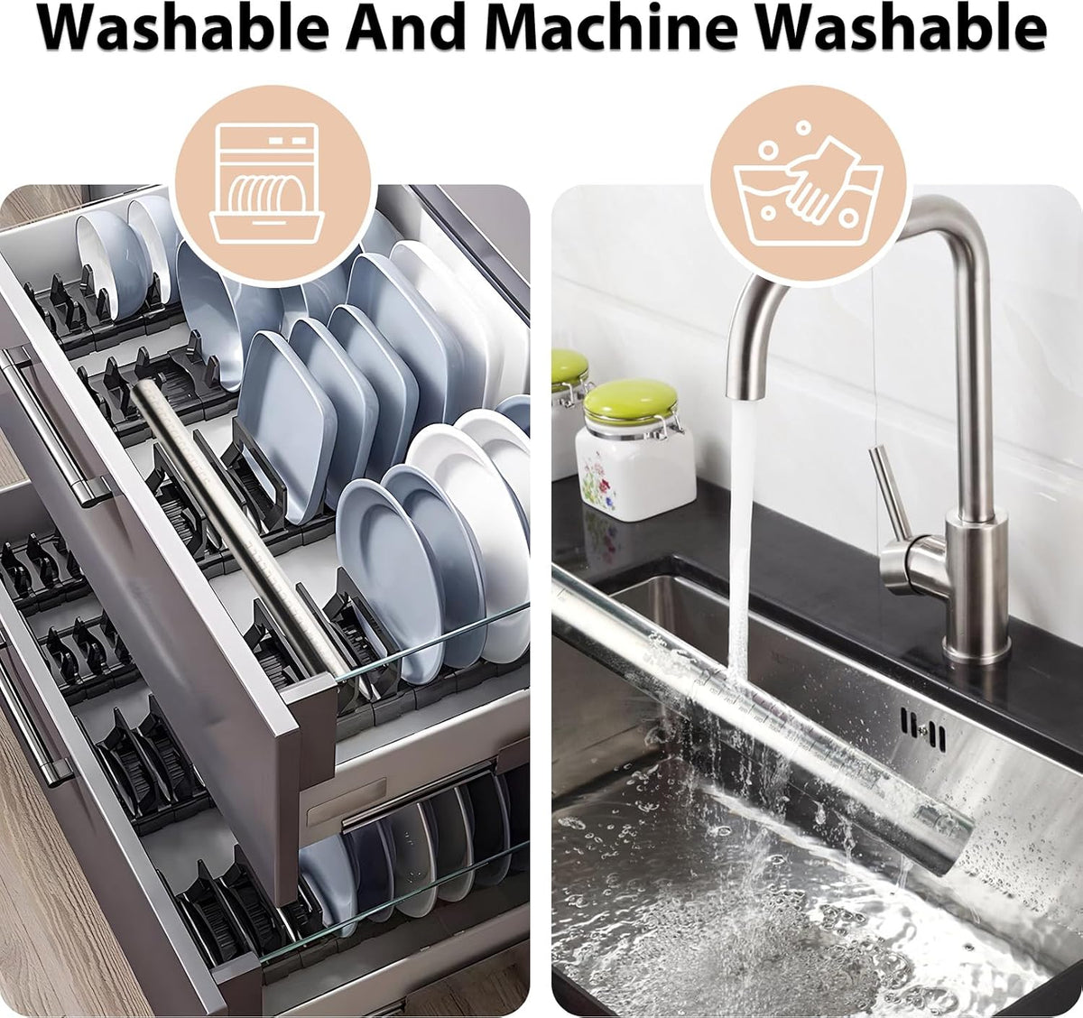 Adjustable Rolling Pin with Thickness Rings for Baking -Roller for Cake Pop