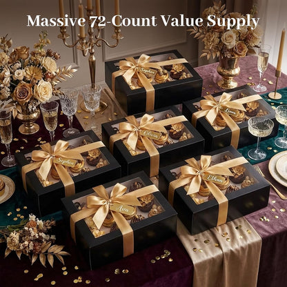 VGOODALL 12 Count Cupcake Boxes, 6PCS Cupcake Container with Window Boxes Holding 72 Pastry Box for Birthday Holiday Party Bakery Supplies 13.2"x9.8"x4"