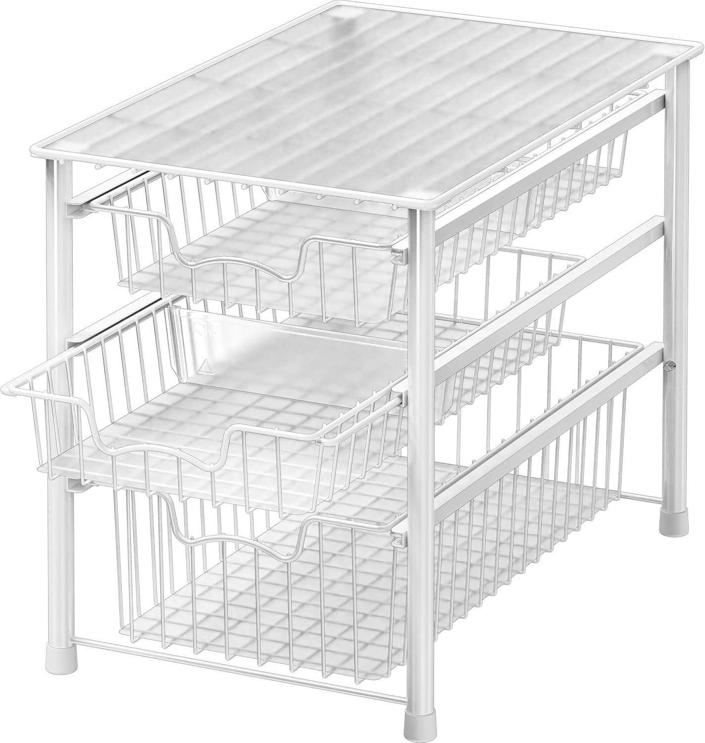 Simple Houseware Stackable Basket Drawer, Chrome