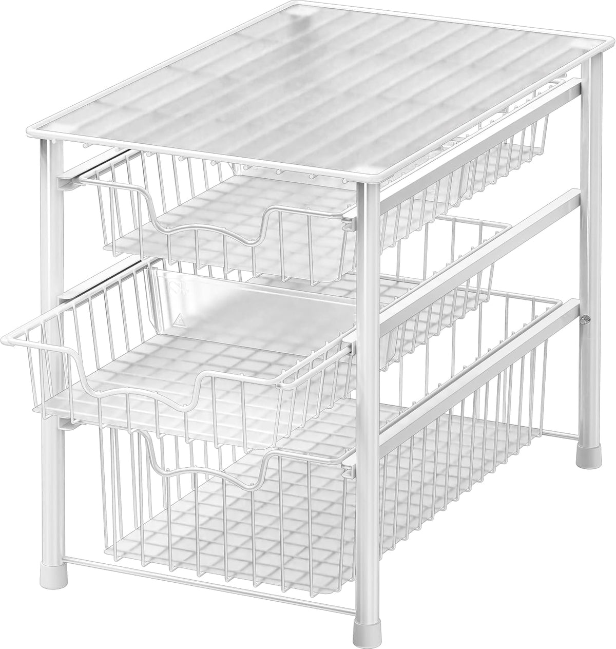 Simple Houseware Stackable Basket Drawer, Chrome