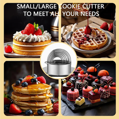 Round Cookie Cutters (2, 3, 3.5, 4, 5, 6 Inch) Biscuit Cutter Set