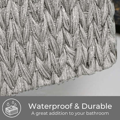 GRANNY SAYS Wicker Storage Baskets for Shelves, Water Hyacinth Basket with Scalloped Edge, Storage Wicker Baskets for Pantry, Large, 2-Pack
