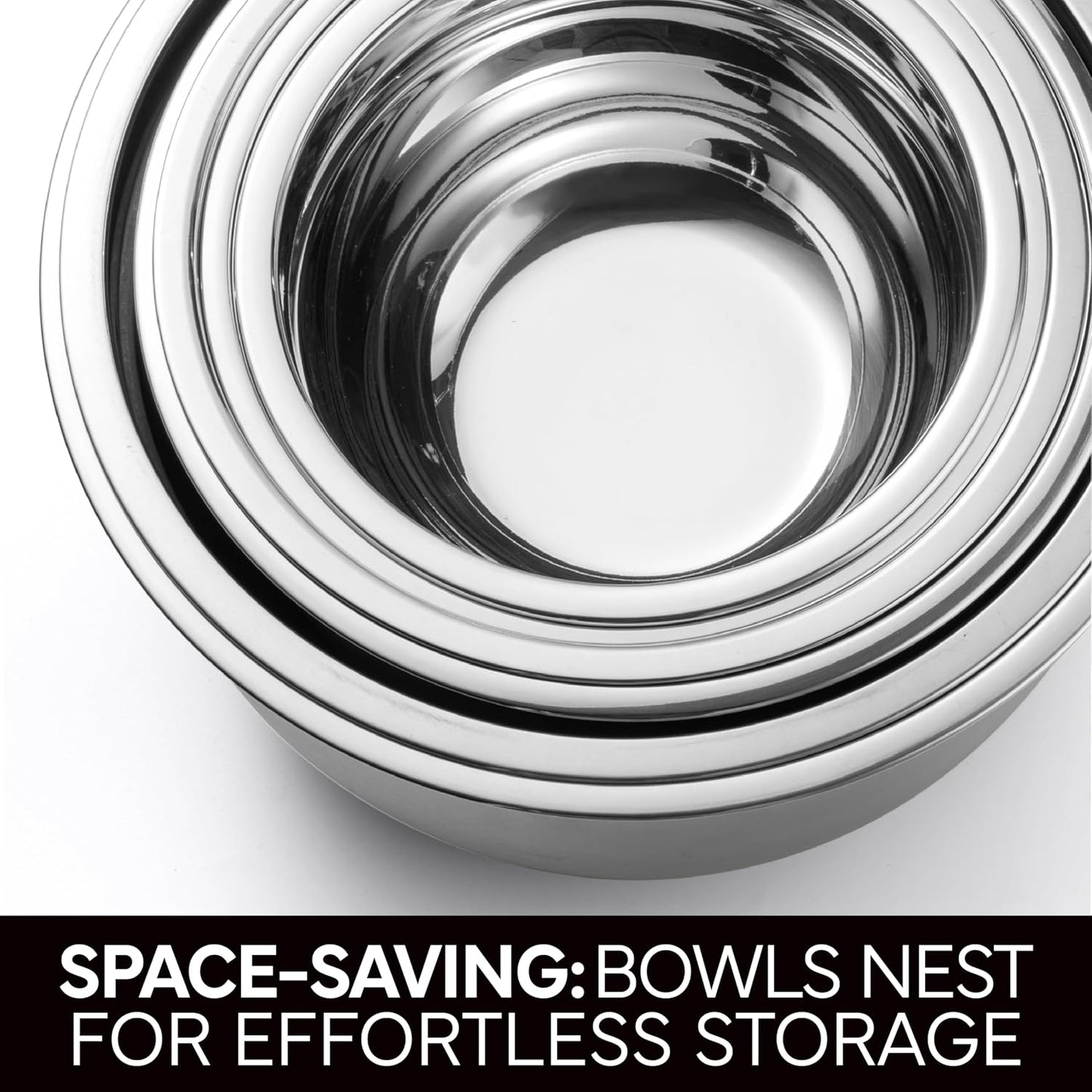 COOK WITH COLOR Stainless Steel Mixing Bowls Set with Lids - Nesting Bowls with Non-Slip Bottom, Sage, 12 Pieces