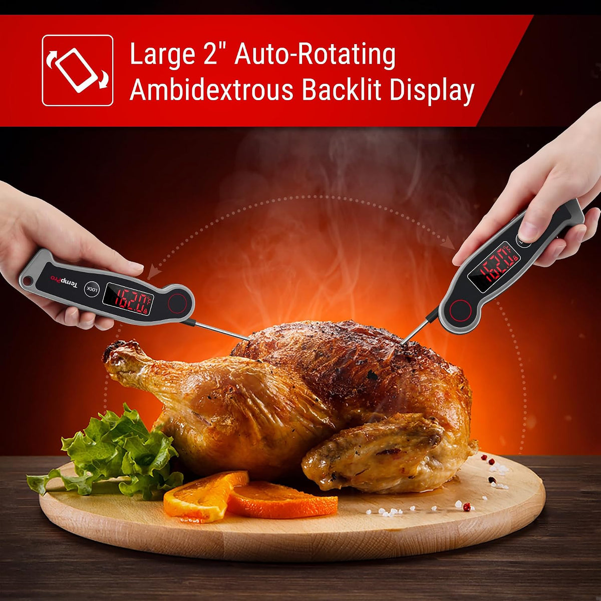 TempPro TempSwift 0.5 Sec Instant Read Digital Meat Thermometer Waterproof
