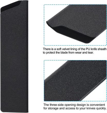 PATIKIL ABS Knife Cover Sleeves for 8" Chef Knife, Knives Edge Guard Blade Protector Universal Knife Sheath for Home Kitchen, Black