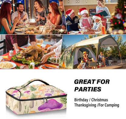Casserole Carriers for Hot or Cold Food Reusable Casserole Dish Carrier Insulated Thermal Large Capacity Durable Perfect for Party Camping Family Gatherings Yellow Fish - Colors A