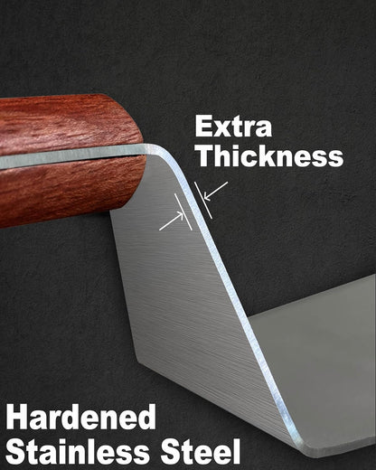 Set of 2 Extra Long Thicker Stainless Steel Griddle Spatula BBQ Tools
