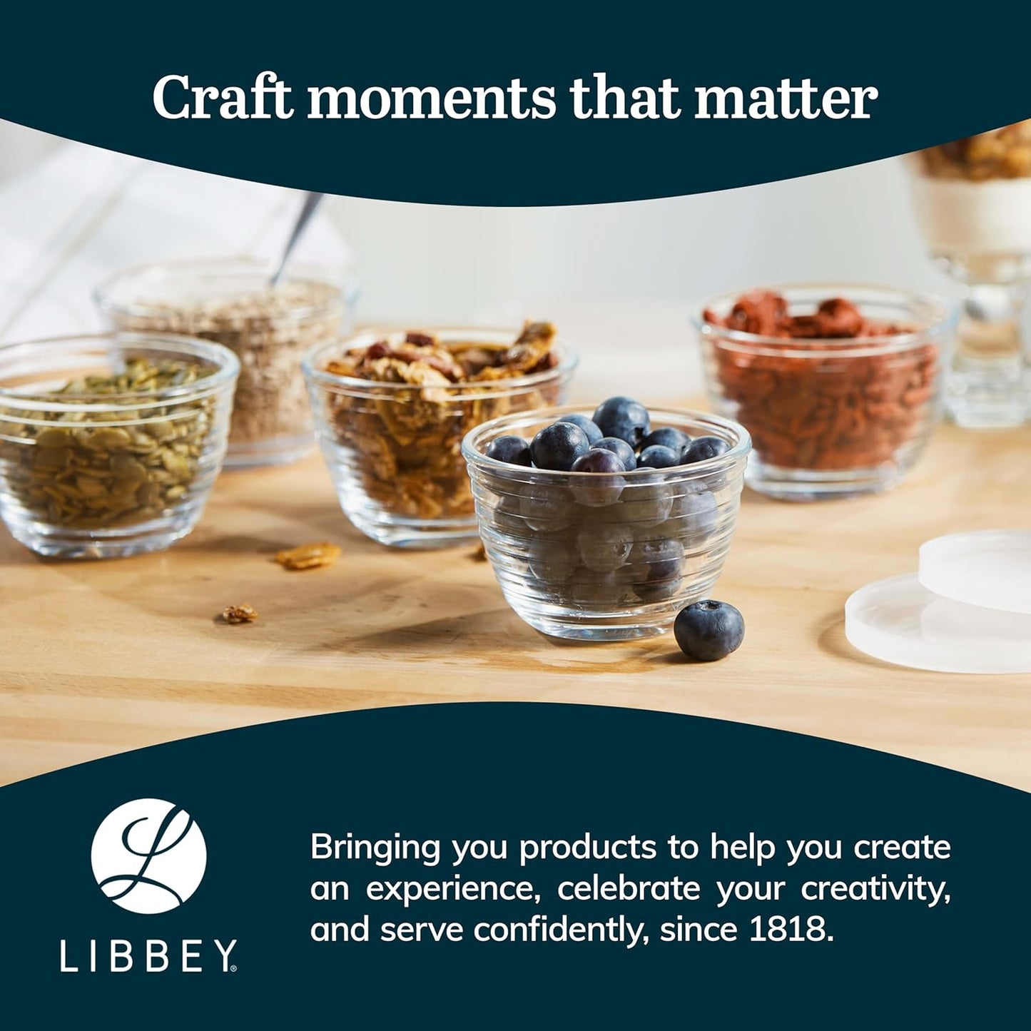 Libbey Baker's Basics 3-Piece Glass Mixing Bowls Set - Clear Bowls for Baking, Prep, Serving & Storage - Microwave, Oven, Freezer and Dishwasher Safe