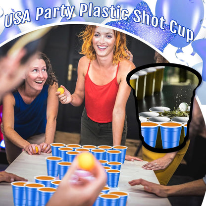 Roshtia 100 Pack 2 oz Plastic Shot Cups, Mini Disposable Shot Glasses 2 oz Wedding Party Cups for Bridal Shower Wedding Party, Beer Taste Serving, Snacks(Black, Gold)