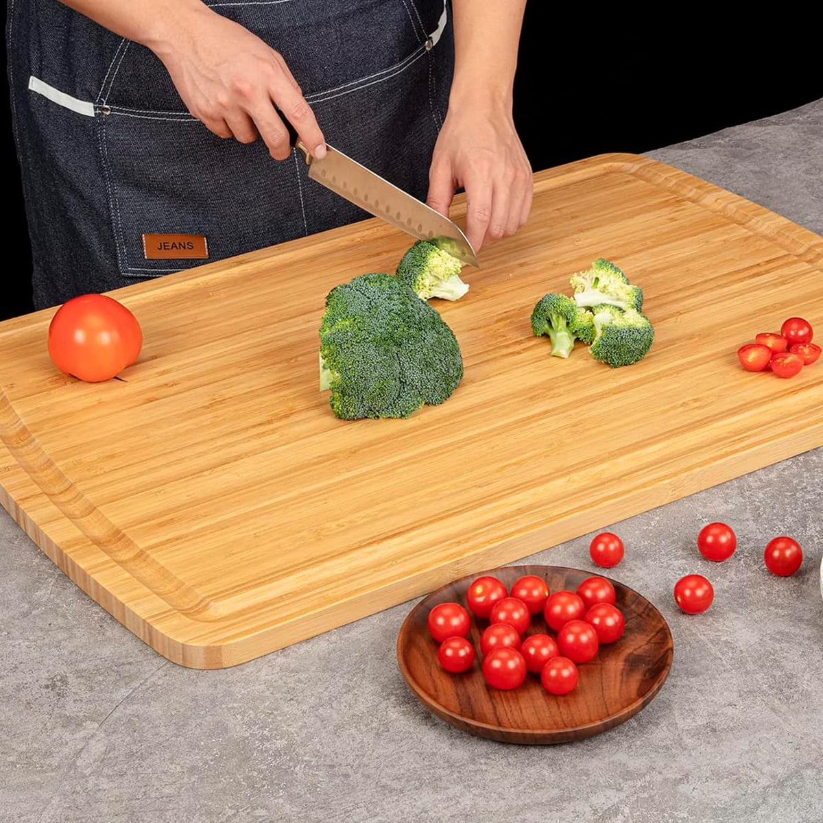 GAOMON 24 x 18 In Acacia Cutting Boardfor Kitchen, XXL Extra Large Charcuterie Cheese Platter Serving Tray, Food Prep and Serving Boards, Chopping Boards for Meal Vegetables and Cheese