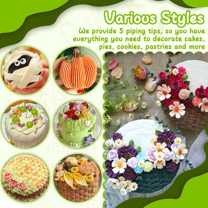 Suuker 5 Pieces Basketweave Piping Tips Set