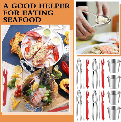 Mepase Seafood Boil Crab Cracker Tool Kit, Red