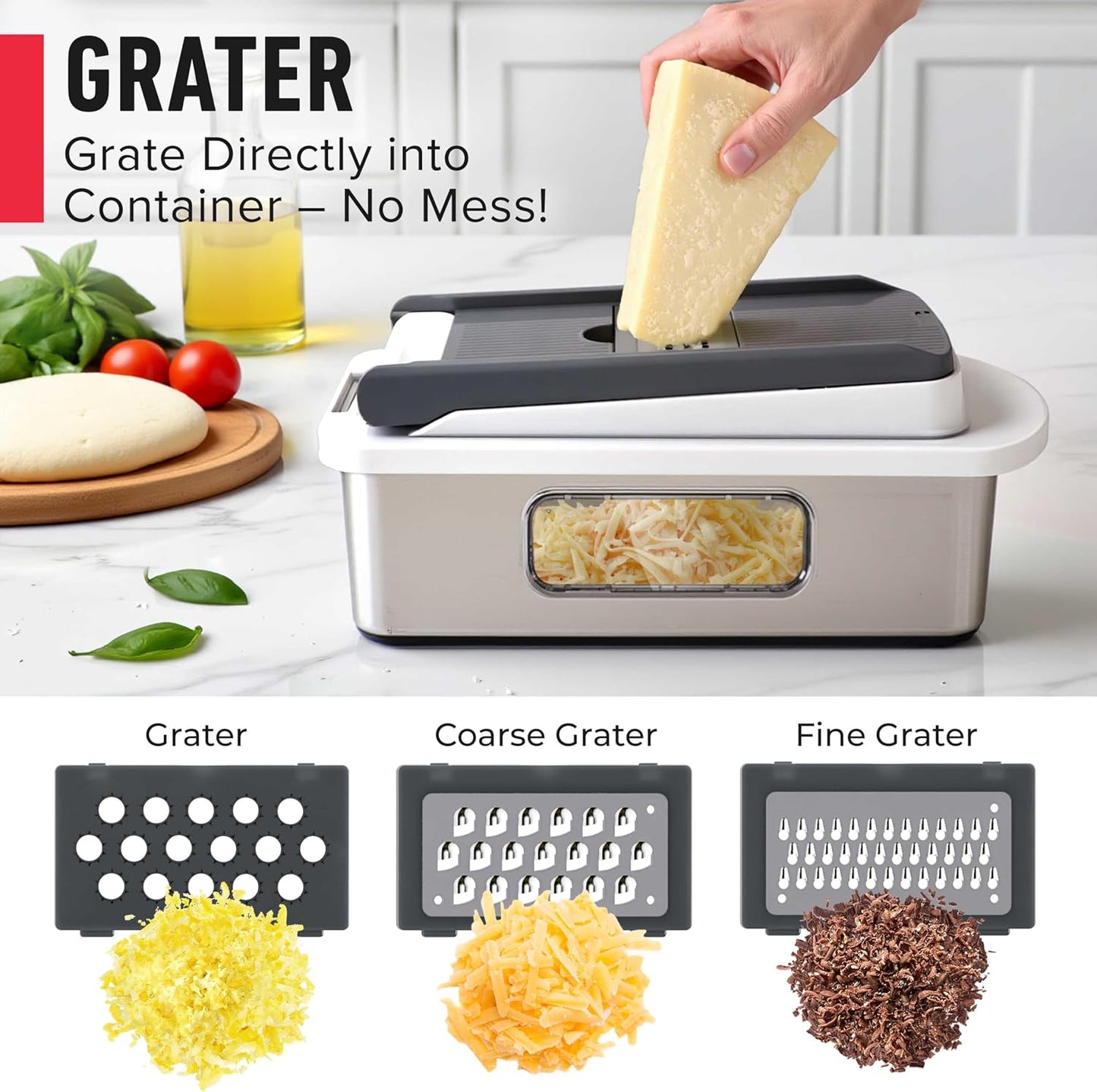 MUELLER HOME Pro-Series 10-in-1 Stainless Steel Multi Vegetable Chopper