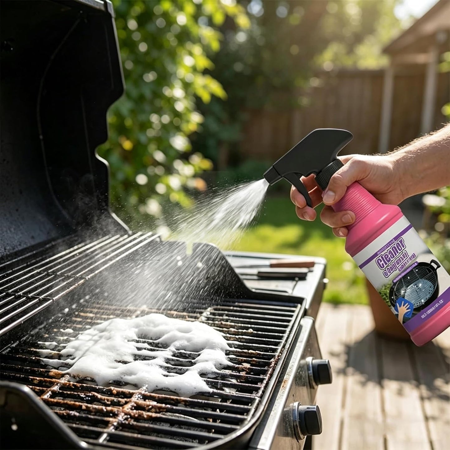 Fast-Acting Heavy-Duty Grill Degreaser Spray, 120ml BBQ Grill Cleaner, Professional Strength BBQ Cleaner & Degreaser For Grates, Ovens & Smoker Racks, Powerful Grease & Burnt-On Carbon Remover (2pc)