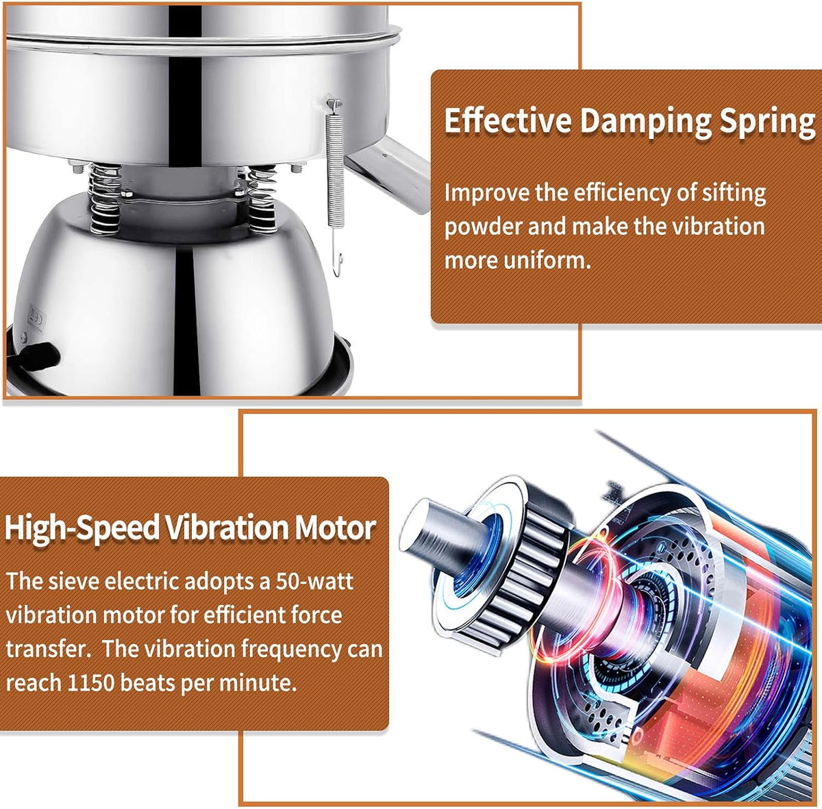 Sidasu Automatic Sieve Shaker Machine,Vibrating Sifter with 30&50 Screens