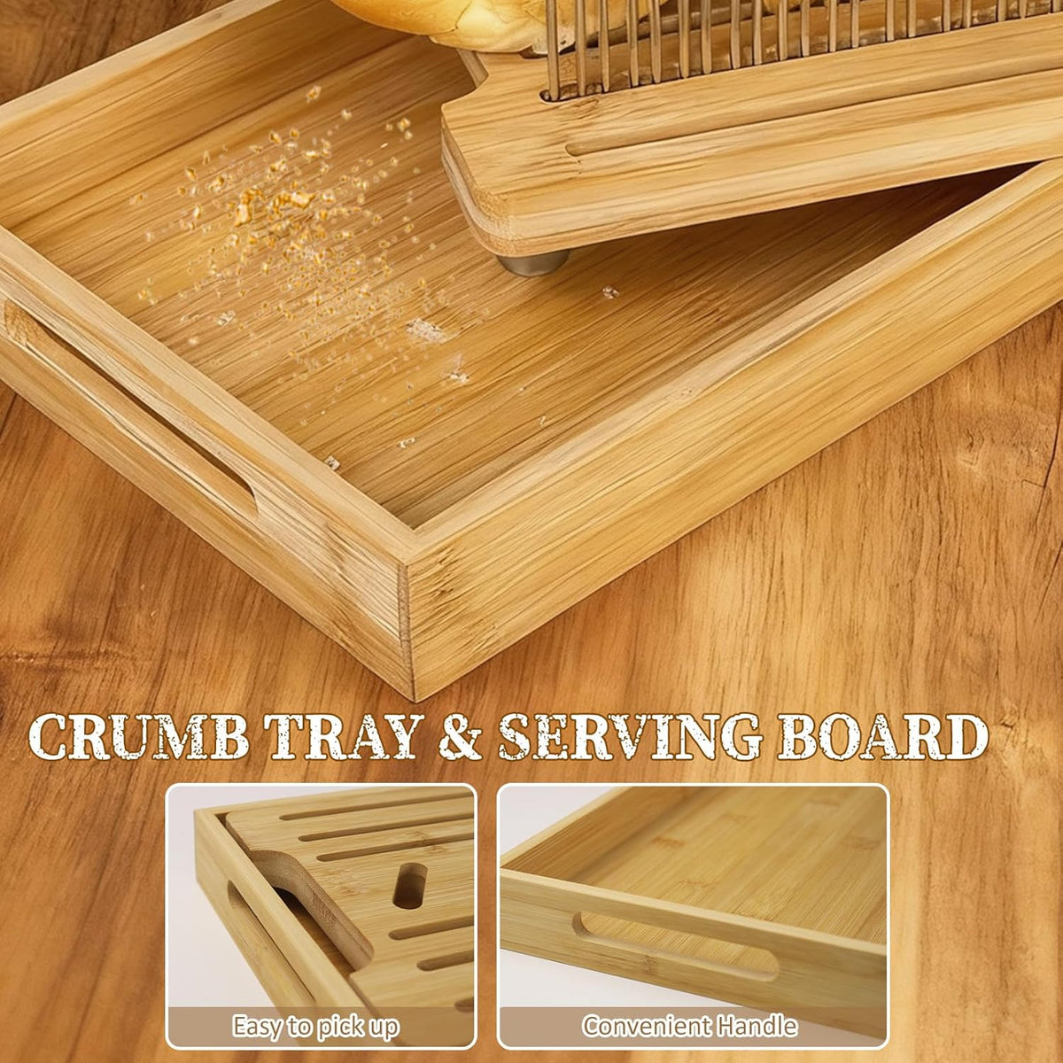 Adjustable Bread Slicer with Stainless Steel Slide Rail