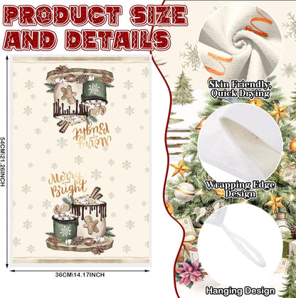 SiliFine 12 Pcs Fall Pumpkin Kitchen Towels Oven Mitts Pot Holders Set