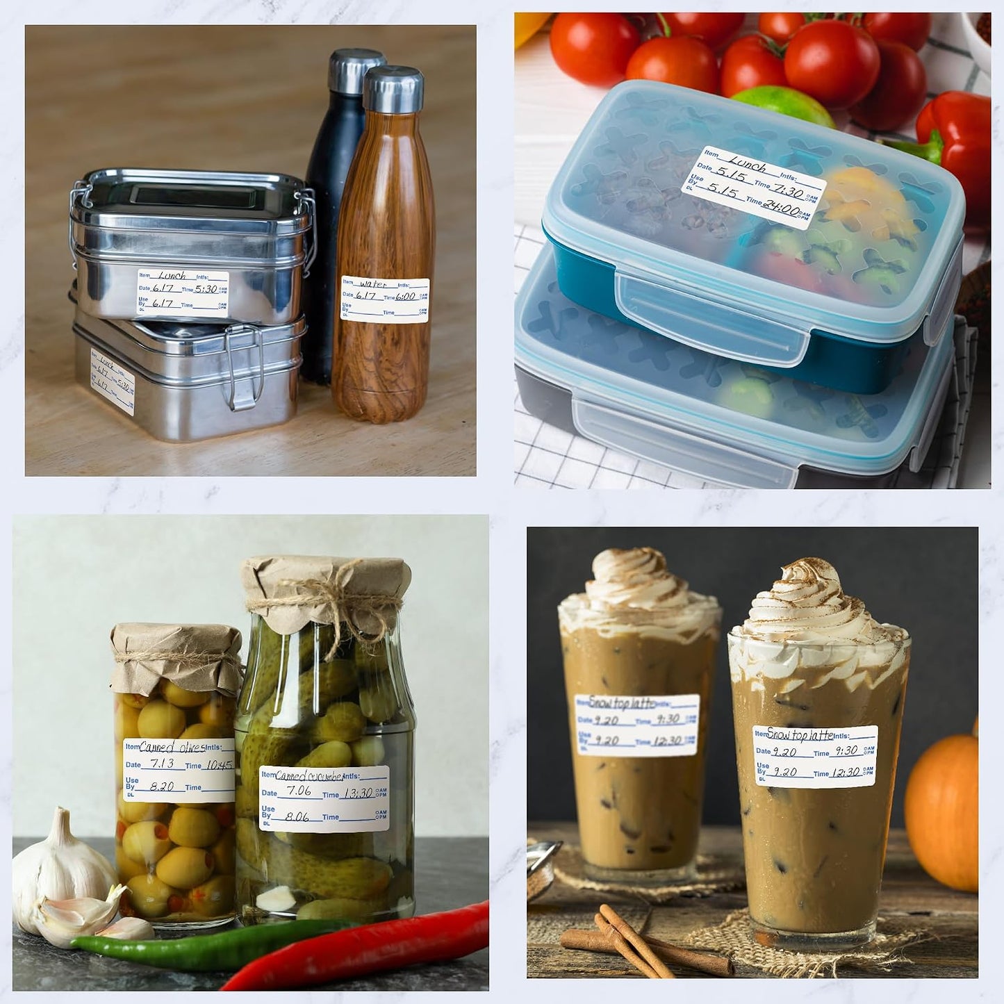 L LIKED Dissolvable Labels, 2x1 Inch, 300 Stickers, Use by Food Rotation Labels for Storage and Container