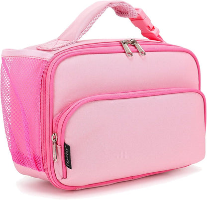 FlowFly Kids Lunch box Insulated Soft Bag Mini Cooler Back to School Thermal Meal Tote Kit for Girls, Boys, Astronaut - Colors A
