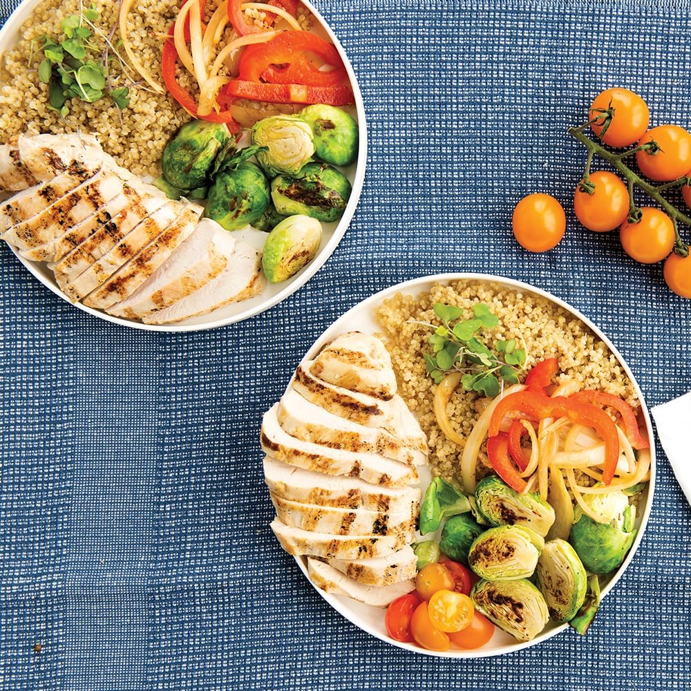Nordic Ware Divided Meal Tray with Lid, White, Microwave Safe Polypropylene